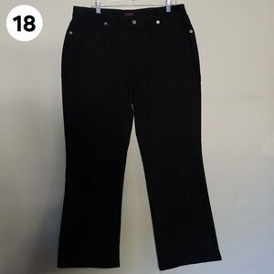 Zana Di Black Plus Size 18 Wide-legged /Straight-legged Jeans